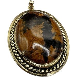 Tigers Eye Pendant - Costume Jewelry - Faux Stone
